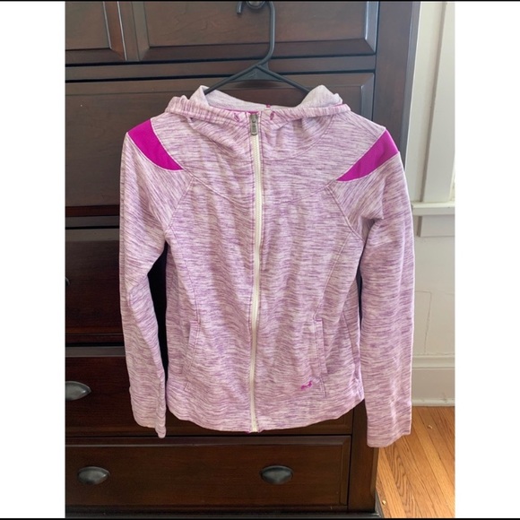 purple under armour zip up hoodie